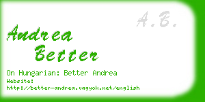 andrea better business card